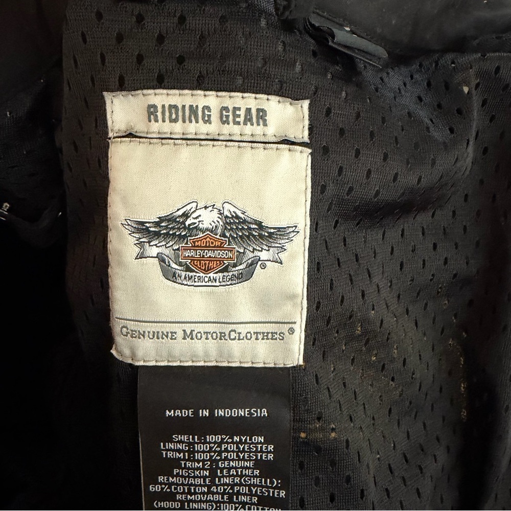 Harley Davidson Women's Airwing 3-in-1 Black Riding Jacket biker grunge - Picture 15 of 16